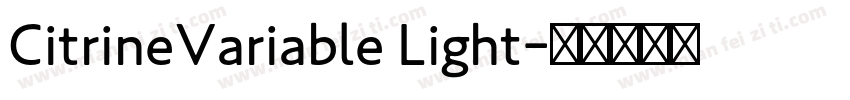 CitrineVariable Light字体转换
